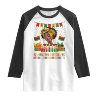 Kwanzaa Blessings African Woman Raglan Shirt Umoja Seven Principles Family Gift - Wonder Print Shop