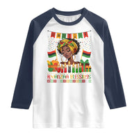 Kwanzaa Blessings African Woman Raglan Shirt Umoja Seven Principles Family Gift - Wonder Print Shop