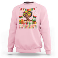 Kwanzaa Blessings African Woman Sweatshirt Umoja Seven Principles Family Gift - Wonder Print Shop