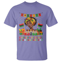 Kwanzaa Blessings African Woman T Shirt Umoja Seven Principles Family Gift - Wonder Print Shop