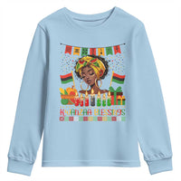 Kwanzaa Blessings African Woman Youth Sweatshirt Umoja Seven Principles Family Gift - Wonder Print Shop
