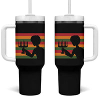 Kwanzaa Umoja Family African Woman Seven Principles Gift Tumbler With Handle - Wonder Print Shop