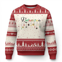 Kwanzaa Ugly Christmas Sweater Lights Of Unity Seven Principles Heritage Gift - Wonder Print Shop