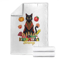 Kwanzaa Blessings Throw Blanket Funny Cat African Heritage Gift - Wonder Print Shop