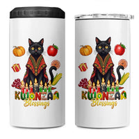 Kwanzaa Blessings 4 in 1 Can Cooler Tumbler Funny Cat African Heritage Gift - Wonder Print Shop