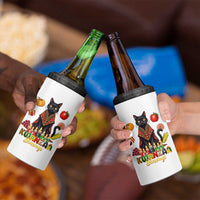 Kwanzaa Blessings 4 in 1 Can Cooler Tumbler Funny Cat African Heritage Gift - Wonder Print Shop