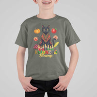 Kwanzaa Blessings T Shirt For Kid Funny Cat African Heritage Gift - Wonder Print Shop