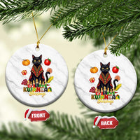 Kwanzaa Blessings Ceramic Ornament Funny Cat African Heritage Gift - Wonder Print Shop