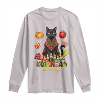 Kwanzaa Blessings Long Sleeve Shirt Funny Cat African Heritage Gift - Wonder Print Shop