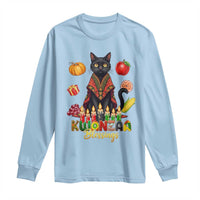 Kwanzaa Blessings Long Sleeve Shirt Funny Cat African Heritage Gift - Wonder Print Shop
