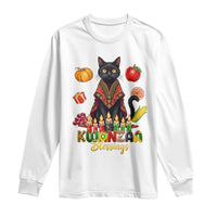 Kwanzaa Blessings Long Sleeve Shirt Funny Cat African Heritage Gift - Wonder Print Shop