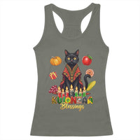 Kwanzaa Blessings Racerback Tank Top Funny Cat African Heritage Gift - Wonder Print Shop