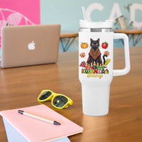 Kwanzaa Blessings Tumbler With Handle Funny Cat African Heritage Gift - Wonder Print Shop