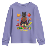 Kwanzaa Blessings Youth Sweatshirt Funny Cat African Heritage Gift - Wonder Print Shop