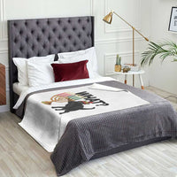 Funny Black Cat Chaos Kwanzaa Kinara Candle Throw Blanket African Heritage Gift - Wonder Print Shop