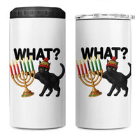 Funny Black Cat Chaos Kwanzaa Kinara Candle 4 in 1 Can Cooler Tumbler African Heritage Gift - Wonder Print Shop