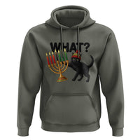 Funny Black Cat Chaos Kwanzaa Kinara Candle Hoodie African Heritage Gift - Wonder Print Shop