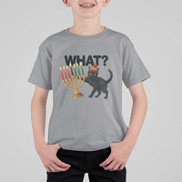 Funny Black Cat Chaos Kwanzaa Kinara Candle T Shirt For Kid African Heritage Gift - Wonder Print Shop