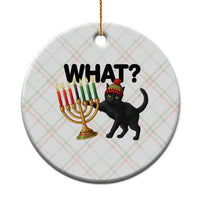 Funny Black Cat Chaos Kwanzaa Kinara Candle Ceramic Ornament African Heritage Gift - Wonder Print Shop