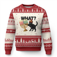 Funny Black Cat Chaos Kwanzaa Kinara Candle Ugly Christmas Sweater African Heritage Gift - Wonder Print Shop