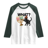 Funny Black Cat Chaos Kwanzaa Kinara Candle Raglan Shirt African Heritage Gift - Wonder Print Shop