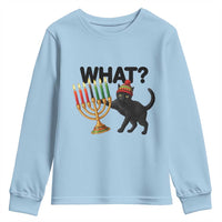 Funny Black Cat Chaos Kwanzaa Kinara Candle Youth Sweatshirt African Heritage Gift - Wonder Print Shop