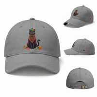 Cute Kwanzaa Cat Dashiki Baseball Cap African Heritage Gift