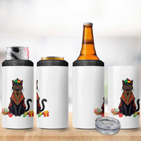 Cute Kwanzaa Cat Dashiki 4 in 1 Can Cooler Tumbler African Heritage Gift - Wonder Print Shop