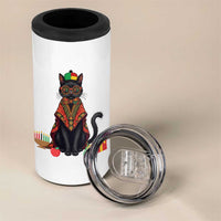 Cute Kwanzaa Cat Dashiki 4 in 1 Can Cooler Tumbler African Heritage Gift - Wonder Print Shop