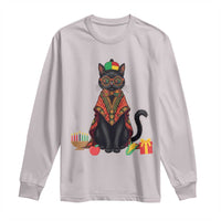 Cute Kwanzaa Cat Dashiki Long Sleeve Shirt African Heritage Gift - Wonder Print Shop