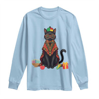Cute Kwanzaa Cat Dashiki Long Sleeve Shirt African Heritage Gift - Wonder Print Shop