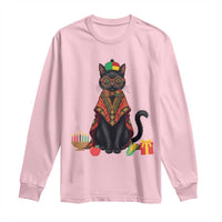 Cute Kwanzaa Cat Dashiki Long Sleeve Shirt African Heritage Gift - Wonder Print Shop