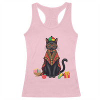 Cute Kwanzaa Cat Dashiki Racerback Tank Top African Heritage Gift - Wonder Print Shop