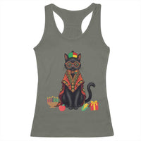 Cute Kwanzaa Cat Dashiki Racerback Tank Top African Heritage Gift - Wonder Print Shop