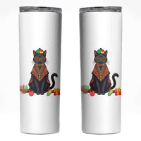 Cute Kwanzaa Cat Dashiki Skinny Tumbler African Heritage Gift - Wonder Print Shop
