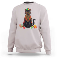 Cute Kwanzaa Cat Dashiki Sweatshirt African Heritage Gift - Wonder Print Shop