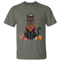 Cute Kwanzaa Cat Dashiki T Shirt African Heritage Gift - Wonder Print Shop