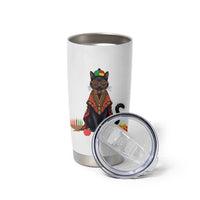 Cute Kwanzaa Cat Dashiki Tumbler Cup African Heritage Gift - Wonder Print Shop