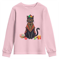 Cute Kwanzaa Cat Dashiki Youth Sweatshirt African Heritage Gift - Wonder Print Shop