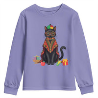 Cute Kwanzaa Cat Dashiki Youth Sweatshirt African Heritage Gift - Wonder Print Shop