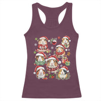 Funny Santa Cavy Squad Racerback Tank Top Christmas Guinea Pig Gift - Wonder Print Shop