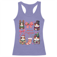 Merry Pigmas Racerback Tank Top Funny Guinea Pig Cavy Lover Holiday Gift - Wonder Print Shop