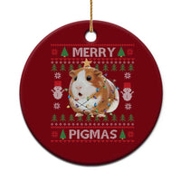 Merry Pigmas Ugly Christmas Ceramic Ornament Guinea Pig Lover - Wonder Print Shop