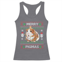 Merry Pigmas Ugly Christmas Racerback Tank Top Guinea Pig Lover - Wonder Print Shop