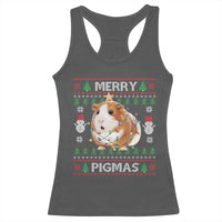 Merry Pigmas Ugly Christmas Racerback Tank Top Guinea Pig Lover - Wonder Print Shop