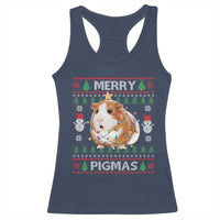 Merry Pigmas Ugly Christmas Racerback Tank Top Guinea Pig Lover - Wonder Print Shop