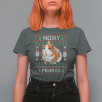 Merry Pigmas Ugly Christmas T Shirt For Women Guinea Pig Lover - Wonder Print Shop