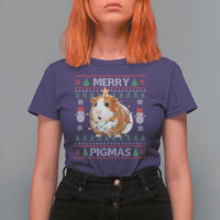 Merry Pigmas Ugly Christmas T Shirt For Women Guinea Pig Lover - Wonder Print Shop
