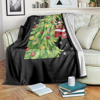 Funny Christmas Guinea In Green Hand Naughty Throw Blanket Cute Pet Lover Gift - Wonder Print Shop