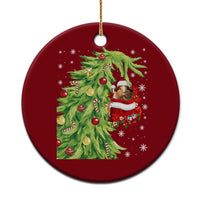 Funny Christmas Guinea In Green Hand Naughty Ceramic Ornament Cute Pet Lover Gift - Wonder Print Shop
